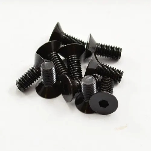 Tornillos avellanados hexagonales negros